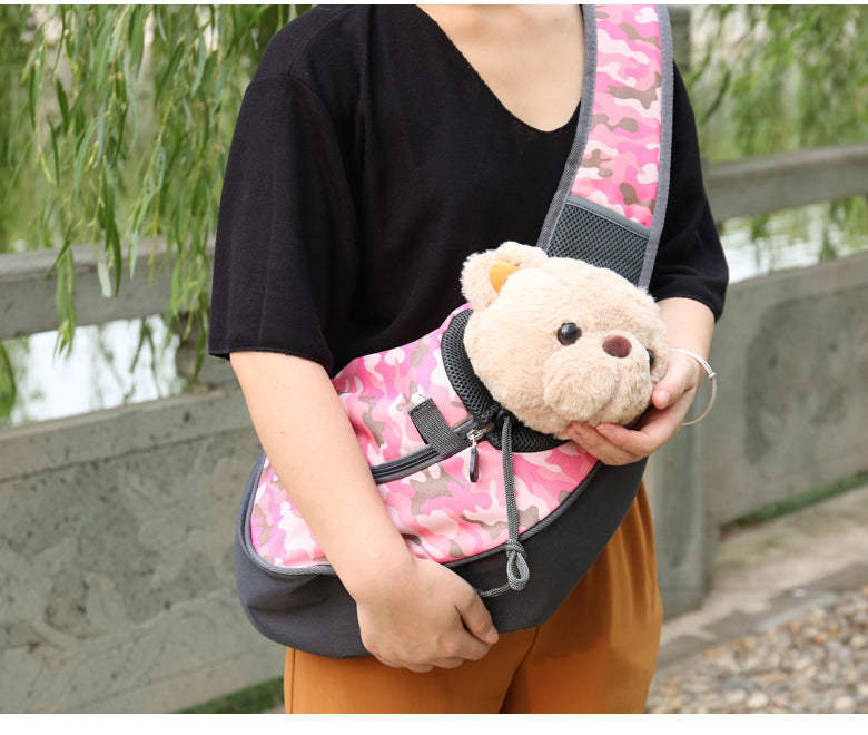 Lightweight Single Shoulder Pet Sling Bag - Stylish Durable Oxford Fabric Carrier