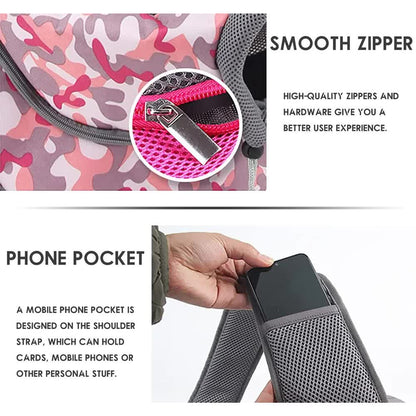Lightweight Single Shoulder Pet Sling Bag - Stylish Durable Oxford Fabric Carrier