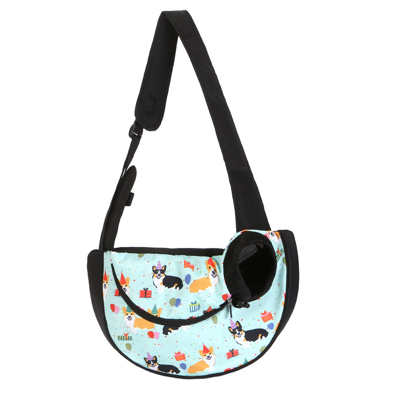Lightweight Single Shoulder Pet Sling Bag - Stylish Durable Oxford Fabric Carrier